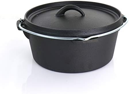 MegaChef Assorted Pre-Seasoned OVEN SAFE, Cast Iron Cookware Set, 5 Piece, Black