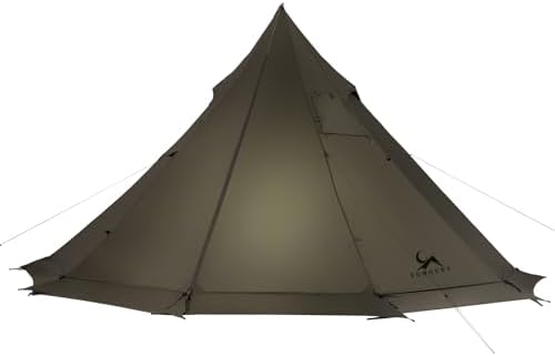 MC TOMOUNT 3.6lb Ultralight Hot Tent, Tipi Backpacking Tent for Camping