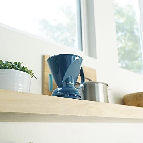 Clever Coffee Dripper | Large 18 oz | Peacock Blue | BPA-Free | 100 Filters