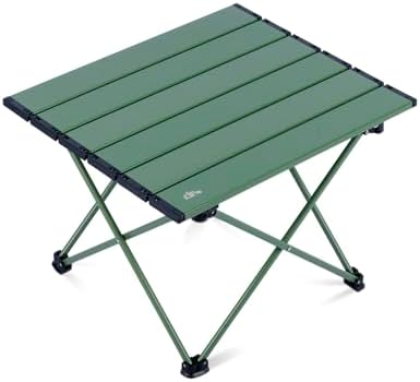 iClimb Ultralight Compact Camping Folding Table (Green - S)