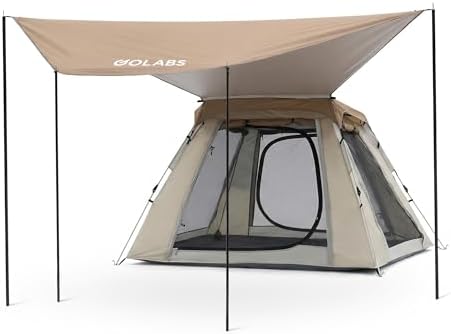 Golabs Pop Up Camping Tent for 2/3 Person, Quick Setup by Pre-Attached Pole