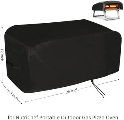 Pizza Oven Cover for NutriChef Portable Outdoor Gas Oven/Tabletop Grill
