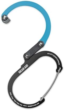 GEAR AID HEROCLIP (Large) Carabiner Gear Clip and Hook for Hanging Heavy Duty Items, Camping Backpacks, Suitcases, Kayaks, Bicycles and More