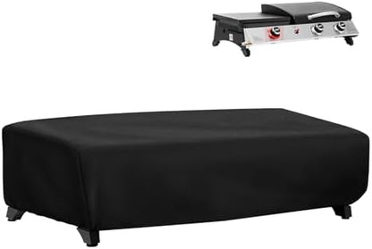 Tabletop Grill Cover for Royal Gourmet PD1305H 3 Burner Portable Grill and Griddle Combo, 600D Heavy Duty Outdoor Waterproof UV Resistant Windproof Dustproof Cover