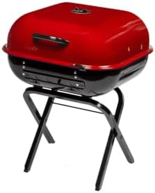 Americana Walk-A-Bout Preassembled Charcoal Grill, Red, 332 Sq In