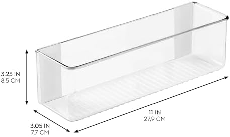 iDesign Adhesive Organizer Bin, Set of 2, Clear