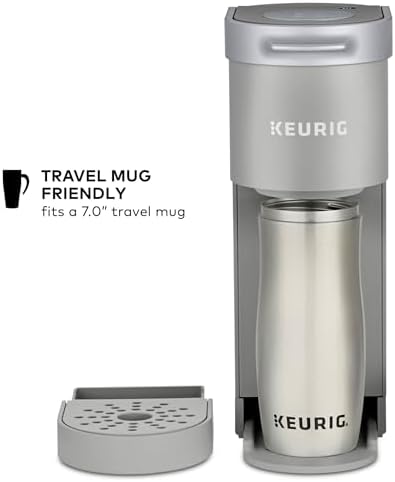 Keurig K-Mini Single Serve K-Cup Pod Coffee Maker, 6 to 12oz Brew size, with Cord Storage, Perfect for Small Spaces, Studio Gray