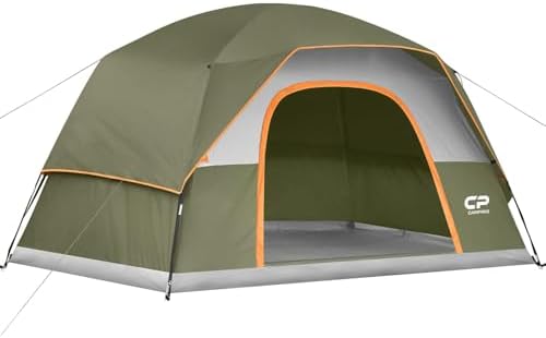CAMPROS CP Tents for Camping 2/4/6 Person, Waterproof Windproof Dome Tent