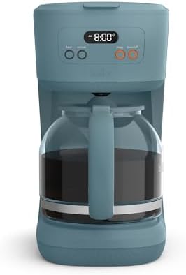bella 12-Cup Programmable Coffee Maker with No-Drip Glass Carafe, Surf
