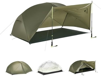 Naturehike Mongar Upgraded 1/2/3 Person Backpacking Tent,Waterproof Lightweight Camping Tent with Footprint