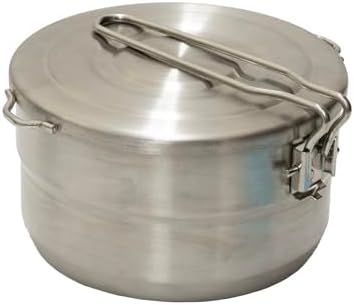 Stansport Stainless Steel Camping Cookware Set – Durable Nesting Mess Kit for Backpacking, Hiking & Outdoor Cooking – Compact Portable Pot & Pan with Carry Bag – Multiple Sizes for Family to Solo Use
