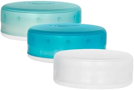 humangear GoTubb – Storage Containers for Snacks, Small Essentials and Travel Gear, Made from Food-Safe Materials, Clear/Aqua/Teal, Medium (3-pack)