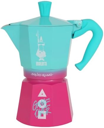 Bialetti Moka Express Squid Game©: Iconic Stovetop Espresso Maker, Moka Pot, Italian Coffee Maker, 6 Espresso Shots (9 oz - 270 ml), Aluminum
