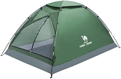 CAMEL CROWN 2/3/4 Person Camping Tent with Removable Rain Fly, Easy Setup Outdoor Tents Water Resistant Lightweight Portable for Family Backpacking Camping Hiking Traveling