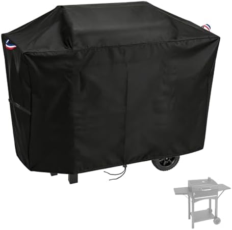 44 Inch Grill Cover for Charcoal Grills with Two Side Tables