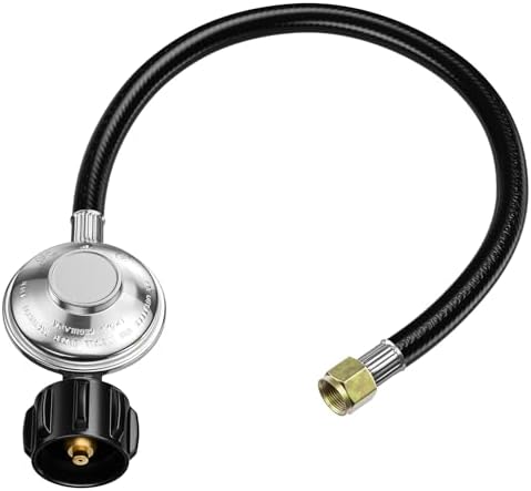 2 Feet Universal Gas Grill Regulator and Hose, 3/8" Female Flare