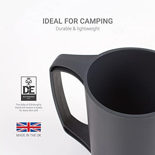 Lifeventure Ellipse Plastic 4-Piece Tableware Set: Knife/Fork/Spoon, Plate, Bowl, Mug for Camping, Travel & Outdoor
