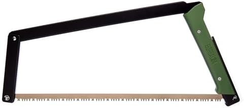 AGAWA - BOREAL24-24 Inch Folding Saw with All-Purpose Saw Blade - Camping Gear For Hiking, Fishing, Hunting, Bushcraft & Survival Kit (Black Frame/Green Handle)