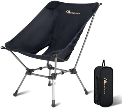 MOON LENCE Portable Camping Chair Plus, Larger & Roomier, Compact and Lightweight, Folding Chair for Backpacking Hiking Beach, Ultralight Camp Chair 330Lbs Capacity