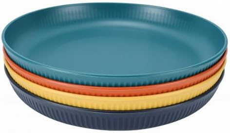 GOWENIC 4 Person Reusable Dinnerware Set for Camping Travel Home