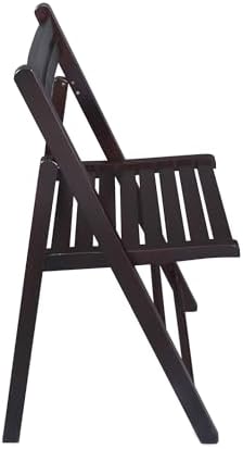 Casual Home Wooden Folding Chairs 2-Pcs Set - Espresso