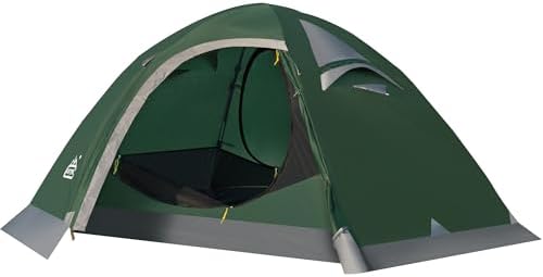 camppal 2 Person Backpacking Tent Waterproof 4 Season Tent with Snow Skirt