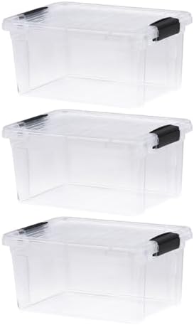Superio 6.6 Quart Clear Plastic Storage Boxes with Lids, Stackable Organizer Containers, BPA-Free Storage Bins for Home, Office, School & Dorm, 3 Pack