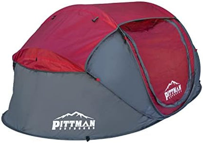 Pop Up Tent for Camping - 3 Second EZ up, Easy Set Up Instant Pop Up Tents 2 Person - Waterproof, Quick Setup & Pops Up for Outdoor Family Camping - Portable Disc Bag - 7.6'x4'x3.2' - PPI-POPUP2X