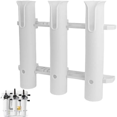 Cooler Fishing Rod Holder, Wall Mounted Fishing Pole Holder, 3 Link Fishing Rod Rack Compatible with YETI Coolers and for RTIC Coolers, Cooler Accessory