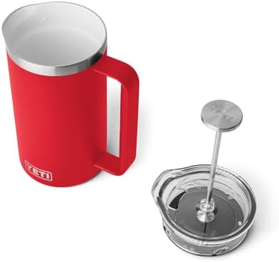 YETI Rambler 34 oz. French Press Coffee Maker, Rescue Red