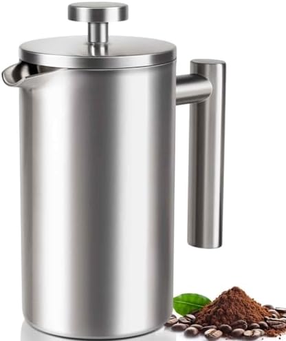 French Press 34 OZ, Durable Stainless Steel French Press Coffee Maker