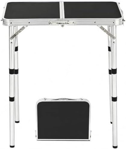 YUFIFAIRY Small Folding Table Portable, 24''L x16''W Foldable Camp Table