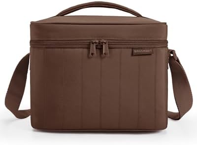 BAGSMART Lunch Box for Women, Insulated Lunch Bag Leakproof, Coffee Brown