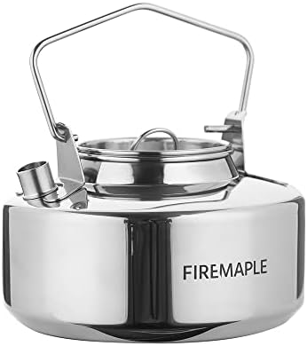 Fire-Maple Antarcti Camping Kettle Stainless Steel Camp Tea Pot, 1L