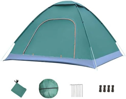 2‑Person Pop‑Up Camping Tent Instant Setup Dark Green for Outdoor Activity