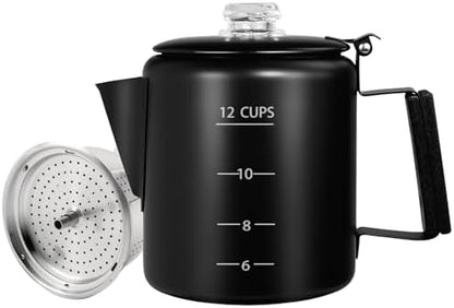 No Coating 12 Cup Percolator Coffee Pot 304 Stainless Steel