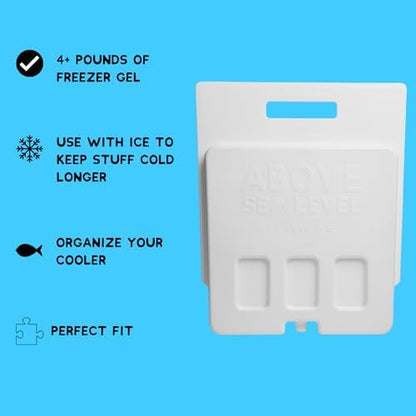 Above Sea Level Ice Pack Divider Compatible with YETI Coolers - Choose Your Size (Tundra Haul, 35/45, 65, Roadie 32, 48/60) - Freeable Cooler Insert for Tundra and Roadie Ice Chests