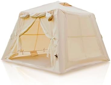 5.76 m ² Inflatable Tents for Camping with Canopy, Blow Up Tent with Hand Pump, Easy Setup InflatableTent 4 Season Tent, Waterproof Oxford Air Glamping Tents for Camping Adult 2-3 Person