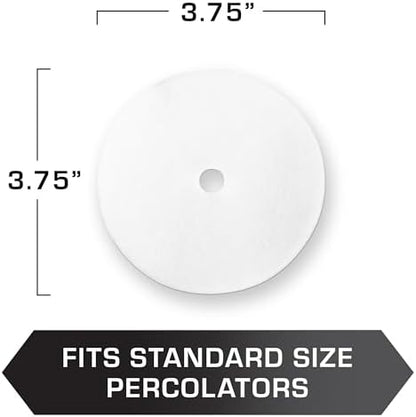 COLETTI Percolator Coffee Filters — Disc Coffee Filters For Percolators – For Bozeman, Butte, & Scoutmaster Camping Coffee Makers – Perfectly Tasteless, Mesh Filter [100 pack, Paper, 3.75”]