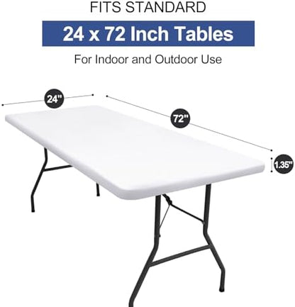 homing Rectangle Table Cloth Cover 6 Foot White Elastic Fitted Tablecloth