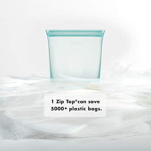 Zip Top Reusable Food Storage Bags | Small Cup [Lavender] | Silicone Meal Prep Container | Microwave, Dishwasher and Freezer Safe | Made in the USA