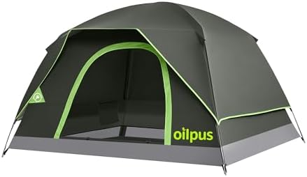 2-3 Person Camping Tent, Waterproof Windproof Dome w/Rain Fly & Mesh
