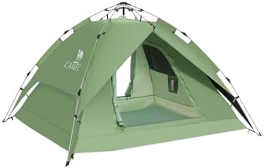 CAMEL CROWN 4/6 Person Instant Cabin Tent, Pop Up Windproof Tents for Camping, 60-Second Setup Family Tent with Carry Bag for Outdoor Hiking