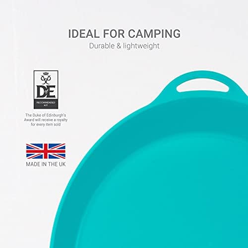 Lifeventure Ellipse Plastic 4-Piece Tableware Set: Knife/Fork/Spoon, Plate, Bowl, Mug for Camping, Travel & Outdoor