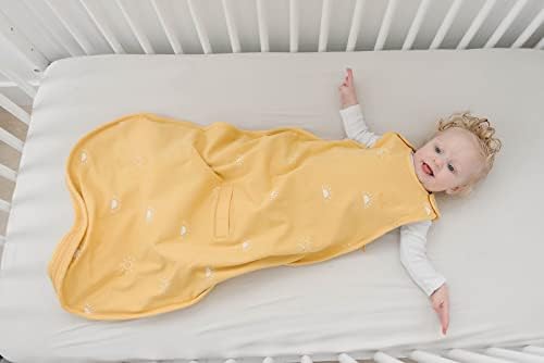Woolino Merino Wool & Organic Cotton Baby Sleep Sack 2-24 Months – Ultimate 4-Season Baby Sleeping Bag, Universal Size Wearable Blanket, 2-Way Zipper & Adjustable Fit, Year-Round Use - Sun