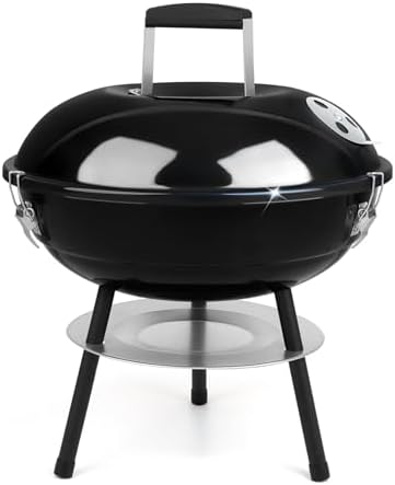 14 inch Charcoal Grill, Joyfair Small Portable Camping BBQ Kettle Grill