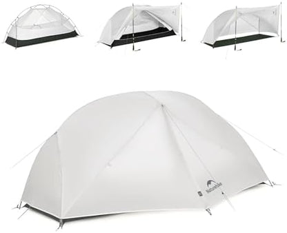 Naturehike Mongar Upgraded 1/2/3 Person Backpacking Tent,Waterproof Lightweight Camping Tent with Footprint