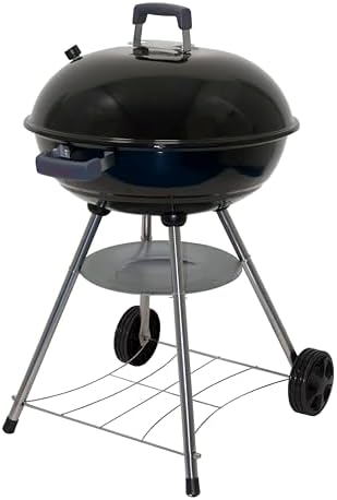 Megamaster 22" Charcoal Grill, Adjustable Air Vent with Storage Rack