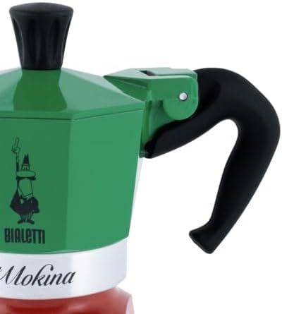 Bialetti Moka Express Iconic Italian Stovetop Espresso Maker (Green/Red, Makes 1/2 Cups)