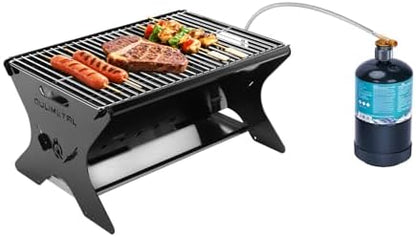 QuliMetal Portable Camping Grill – Foldable Charcoal/Gas Grill